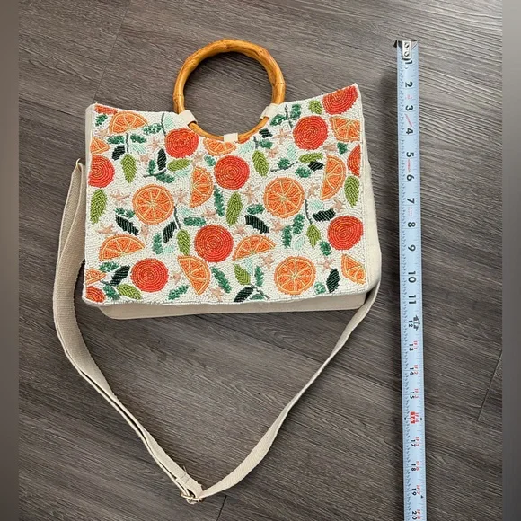 Sol and Mer Beaded Orange Tote from Marshall’s / TJ Maxx - Picture 5 of 8